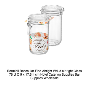 Fido Tarro de Vidrio 75 cl A 17.5 cm Ø 9 cm con Tapa Hermética Bormioli Rocco - Product Image 2