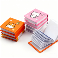 Logo personnalisé publicitaire bloc-notes autocollant mémo coloré auto-adhésif avec couverture rigide pour cadeau de promotion