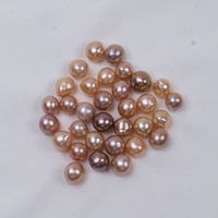Perles pour l'artisanat, perles baroques naturelles roses et violettes, perles en vrac de 8 à 10 mm, texture crêpe, perles pour la fabrication de bijoux, vente en gros