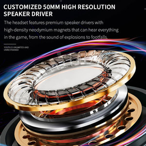 ชุดหูฟังไร้สาย2.4G ชุดหูฟังสำหรับเล่นเกม Pc Ps4 PS5,ไฟ RGB USB <span class=keywords><strong>7.1</strong></span> - Product Image 5