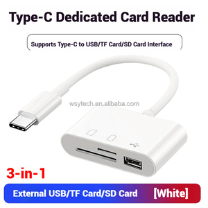 Lecteur de carte 2 en 1 Type-C Adaptateur <span class=keywords><strong>SD</strong></span>/TF pour MacBook <span class=keywords><strong>Pro</strong></span> et PC Interface USB OTG pour téléphones mobiles et appareils photo - Product Image 3