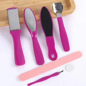 Hot 6pcs chân tập tin callu Remover Nail tập tin thiết lập plier Pedicure Remover Scrubber Bộ Kit rasp chân tẩy tế bào chết cho vẻ đẹp FOOTCARE