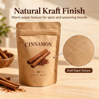 Sachet en papier kraft biodégradable anti-odeur avec fermeture éclair, personnalisable avec logo, pour snacks, bonbons, café, aliments – Idéal pour l'export.