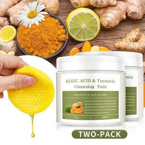 Dischetti Esfolianti Viso Private Label con Curcuma e Acido Cogico, 50 Pezzi, per la Rimozione delle Macchie Scure e lo Schiarimento della Pelle - Product Image 4