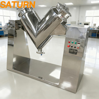 Mélangeur de poudre en acier inoxydable S304 de qualité alimentaire Saturn, mélangeur en V industriel pour poudre et savon