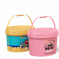 Seau en plastique ovale personnalisé de 20 L (5 gallons) de qualité alimentaire en PP, durable, étanche, avec couvercle et poignée, pour la peinture