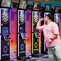 Machine d'arcade électronique de fléchettes professionnelle robuste avec double écran HD et jeu multijoueur en réseau pour centre de divertissement intérieur