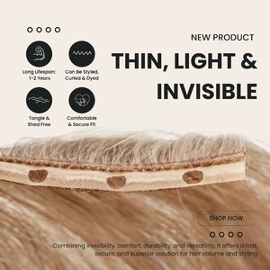 Extensioni di Capelli Russi Vergini al 100% Marrone <span class=keywords><strong>Scuro</strong></span>, Trama a Farfalla Invisibile con Foro Doppio per Genius Weft - Vendita Calda - Product Image 4