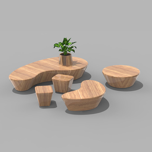 <span class=keywords><strong>Panchina</strong></span> in Legno Creativa per Arredo Urbano, <span class=keywords><strong>Panchina</strong></span> in Fibra di Vetro per Giardino e Patio, Set di Mobili per il Tempo Libero <span class=keywords><strong>con</strong></span> Tavolo - Product Image 3