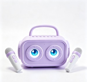 <span class=keywords><strong>Speaker</strong></span> Karaoke Bluetooth untuk Anak-anak |   Layar Animasi Mata Berkedip Kustom dengan Dua Mikrofon Nirkabel - Product Image 3