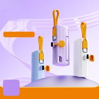 Batterie externe portable 5000 mAh mini porte-clés, chargeur de téléphone portable d'urgence mince, station d'alimentation Li-Polymère à charge rapide