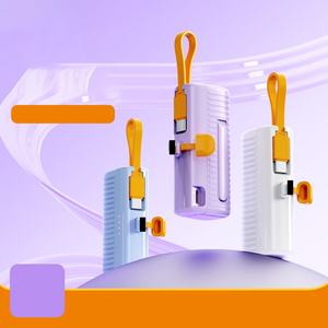 Batterie externe portable 5000 mAh, mini chargeur de téléphone portable d'urgence, format porte-clés, mince, station d'alimentation externe portable - Product Image 4