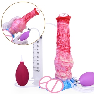 NNSX Inflatable Squirting Horse <b>Dildo</b> Silicone Toys Knot Animal Ejaculation Penis Clitoris Massage Adult Products for Women - Product Image 1