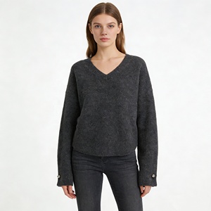 <span class=keywords><strong>Pull</strong></span> en maille ample décontracté pour <span class=keywords><strong>femme</strong></span>, imprimé <span class=keywords><strong>vintage</strong></span>, style européen et américain, automne-hiver, nouveau - Product Image 1