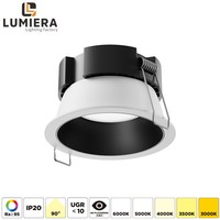 12W LED Cob Downlights pour Hôtels Villas Anti-éblouissement Blanc Chaud Spot Fort Plafond Encastré Spot pour Intérieur Bureau Moderne