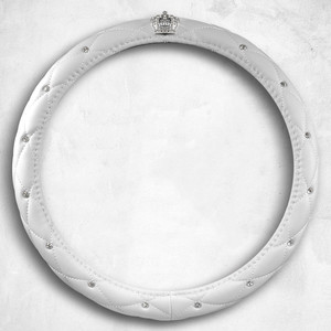 Accesorios ostentosos, Protector <span class=keywords><strong>de</strong></span> rueda antideslizante <span class=keywords><strong>para</strong></span> <span class=keywords><strong>mujer</strong></span>, cubierta universal <span class=keywords><strong>para</strong></span> volante <span class=keywords><strong>de</strong></span> diamantes <span class=keywords><strong>de</strong></span> imitación <span class=keywords><strong>de</strong></span> cristal hecha <span class=keywords><strong>de</strong></span> cuero - Product Image 5