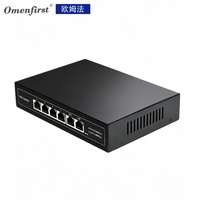 Switch PoE de 4 Puertos con 2 Uplinks, Switch de Red Fast Ethernet IEEE 802.3af/at 65W para Cámaras IP de Seguridad CCTV