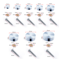 Vis à tête ronde en verre brillant doré décoratif de 10 mm et 12 mm, vis à tête en cuivre pour miroir