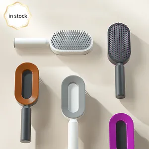 salon massage detangling hair combs click self cleaning hair brush for women self cleaning hair brush