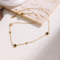 Collier tendance avec pendentif en forme de O et étoiles multiples, nouvelle collection, bijoux en acier inoxydable, TGXL14654
