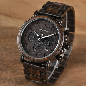 Giao Hàng Nhanh Chóng Q26 Ngựa Vằn Đồng Hồ Bằng Gỗ Người Đàn Ông Chronograph Gỗ Đồng Hồ Biểu Tượng Tùy Chỉnh Đồng Hồ Sang Trọng Đồng Hồ Thời Trang Vòng Analog 44Mm - Product Image 5