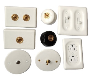 Vintage Antique <strong>Round</strong> <strong>Toggle</strong> <strong>Light</strong> <strong>Switch</strong> Stain Resistant One Gang Double Way Porcelain Retro Vintage <strong>Light</strong> <strong>Switch</strong> - Product Image 6