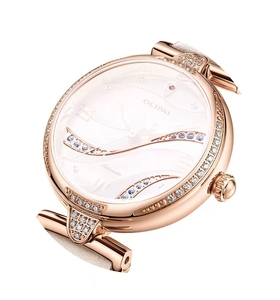 <span class=keywords><strong>Montre</strong></span> pour femme <span class=keywords><strong>en</strong></span> <span class=keywords><strong>or</strong></span> rose, luxe, cadran <span class=keywords><strong>en</strong></span> nacre rose, bracelet <span class=keywords><strong>en</strong></span> cuir blanc, <span class=keywords><strong>montre</strong></span>-bracelet à quartz ronde avec diamants pour femmes - Product Image 6