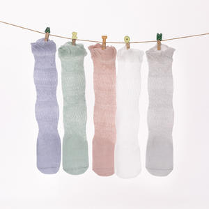 Calcetines de malla de verano para niñas, calcetines largos transpirables antimosquitos con dibujos animados para bebés, calcetines para recién nacidos, niños pequeños - Product Image 4