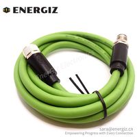 Benutzer definiertes industrielles Ethernet-Kabel 4 x2x26AWG Wasserdichtes M12 X-Code 8-poliges Stecker-X-Code-Kabel