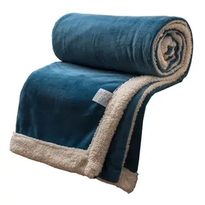 Sherpa Fleece Manta Tamaño de tiro Ligero Fuzzy Reversible Throws Cozy Warm Grueso Mantas de felpa Fabricante China Tejido