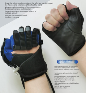 Gant de rééducation Instrument d'entraînement des mains Gant de robot à cinq doigts Accident vasculaire cérébral Hémiplégie Fonction intelligente des mains Réhabilitation - Product Image 3