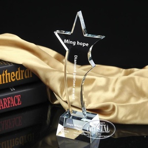 定制正品水晶五角星奖杯创意奖牌雕刻K9模型免费雕刻授权品牌公司 - Product Image 2