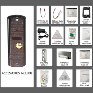 1.3MP visiophone wideodomofon avec moniteur 7 pouces carte à PUCE de contrôle d'accès mots de passe déverrouiller - Product Image 5