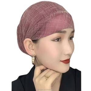 Pañuelo para la Cabeza YASEEN Musulmán Ecológico, Transpirable, de Malla, Color Sólido, con Cuentas, para Mujer, Apto para Todas las Estaciones - Product Image 6