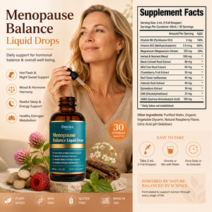Gouttes liquides certifiées Halal pour la ménopause, pour femmes, soutien hormonal biologique, soulagement de la sécheresse vaginale, santé osseuse, 60 ml (OEM ODM) - Product Image 3