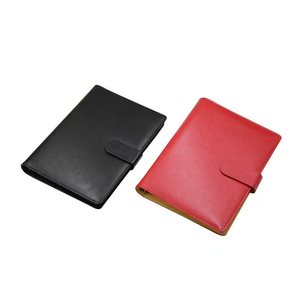 Cuaderno de Cuero B5, 96 Páginas, Hojas Sueltas, Cubierta para Oficina y Negocios, Negro, Marrón, Rojo - Product Image 3