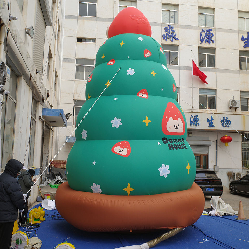 LED Large Inflatable Cartoon Christmas Tree Huge Stunning Look Strong ...