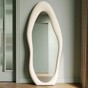 Home <strong>Mirror</strong> Best Furniture Store China Irregular Wavy Floor <strong>Mirror</strong> <strong>Wall</strong> <strong>Mirror</strong> Standing or <strong>Leaning</strong> - Product Image 3