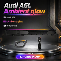 Lumière active pour voiture, 64 couleurs, pour Audi A6L C8 2019-2024, éclairage LED intérieur, symphonie arc-en-ciel, lumière ambiante A6, accessoires décoratifs