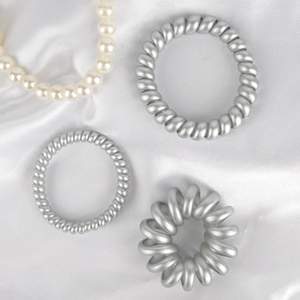 Caliente 3 uds astilla transparente cable de teléfono lazos de plástico sin daños accesorios para el cabello bobina Original sin rastro espiral lazos para el cabello conjunto - Product Image 3