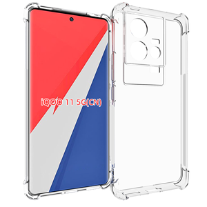 Pour Vivo <span class=keywords><strong>IQOO</strong></span> 11 Pro 10 5 5G coin antichoc couverture arrière en Tpu souple transparent - Product Image 6