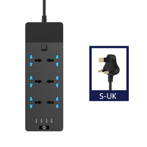 110V-250V 3000W <strong>13A</strong> Power Strip USB Extension <strong>Socket</strong> 6 Ways Outlets Universal <strong>Sockets</strong> with 4 USB Port for US EU <strong>UK</strong> Plugs - Product Image 5