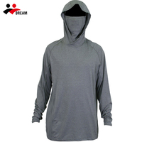 Benutzer definierte Upf 50 Polyester Stoff Langarm Angel hemden UV-Schutz Männer T-Shirt Quick Dry Fishing Hoodie