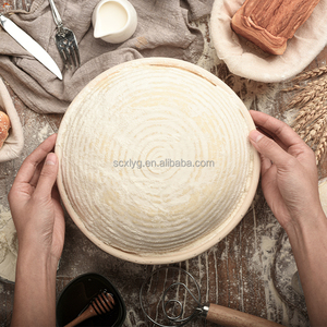 XR vendita all'ingrosso 7/8/9/10 pollici rotondo naturale della canna Indonesia di fermentazione Rattan pane Banneton cesto di prova con fodera di stoffa - Product Image 6