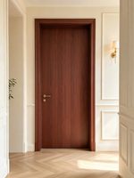Porte intérieure en bois massif, design moderne, très populaire, simple, tendance, imprimé carbone cristal, imperméable