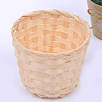 Panier miniature en bambou tressé fait main pour légumes, fruits, vêtements, jouets, fleurs, avec rangement et décoration pour la maison