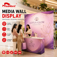 Support d'affichage pop-up réutilisable FEAMONT pour vitrine de magasin de détail avec panneaux graphiques interchangeables, cadre en aluminium, sac de transport