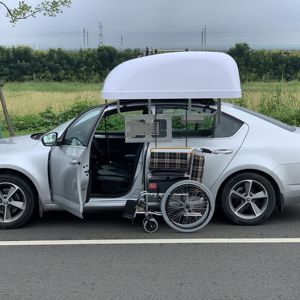 Dispositif de rangement pour fauteuil roulant sur le <span class=keywords><strong>toit</strong></span> de la voiture, boîte de rangement <span class=keywords><strong>pliable</strong></span> pour fauteuil roulant sur le <span class=keywords><strong>toit</strong></span> pour les personnes handicapées - Product Image 2