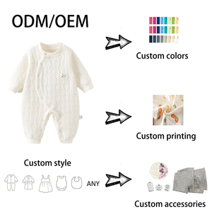 Mono de bebé cálido de algodón grueso sin costuras para otoño e <span class=keywords><strong>invierno</strong></span>, <span class=keywords><strong>ropa</strong></span> al por mayor para gatear de niños y niñas - Product Image 4