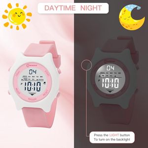 Reloj para niños de dibujos animados Mamiddle 30M Reloj digital resistente al agua con alarma Cronómetro Calendario y retroiluminación para 3-15 años - Product Image 4